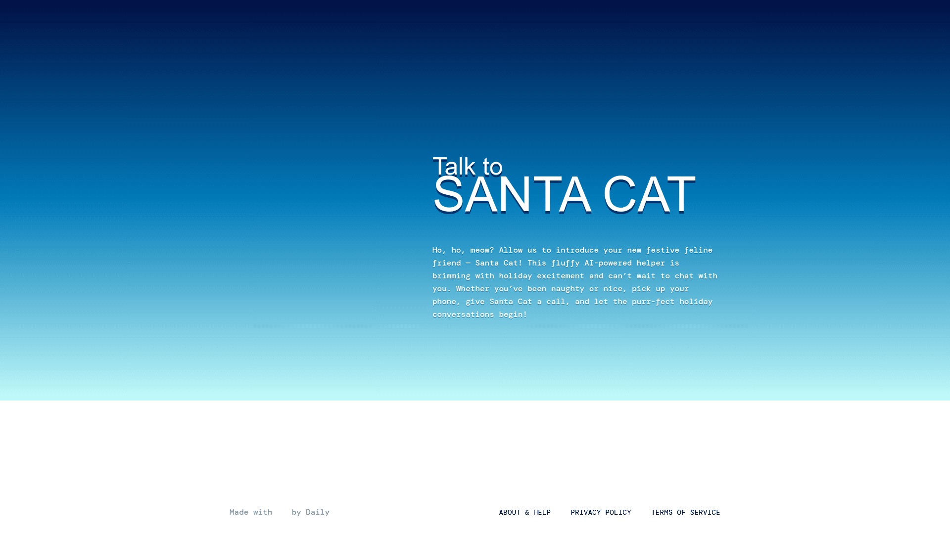 Talk to Santa Cat