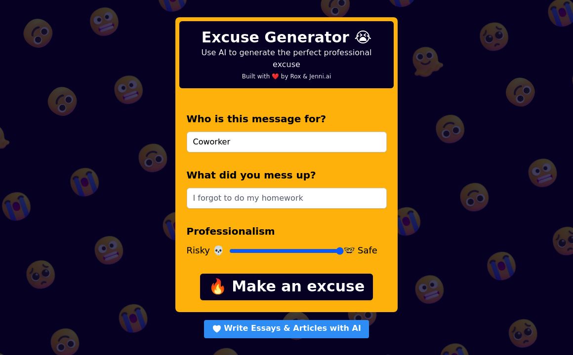The Excuse Generator
