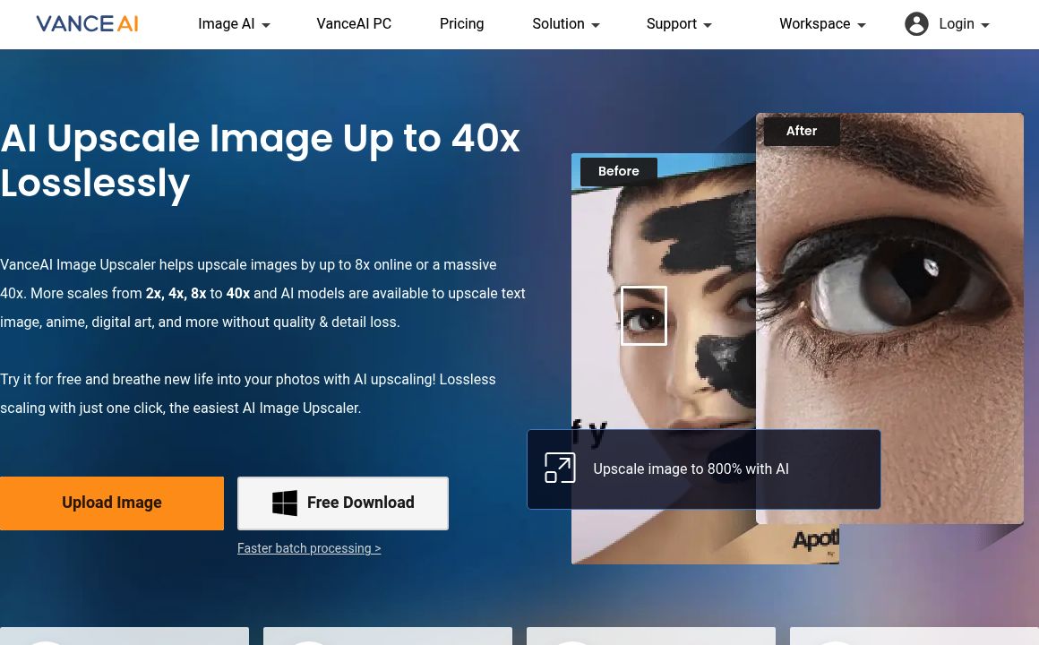 VanceAI Image Upscaler