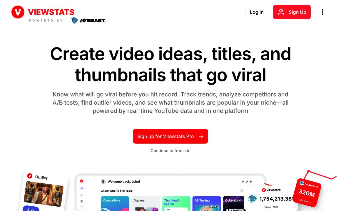 View Stats by Mr Beast