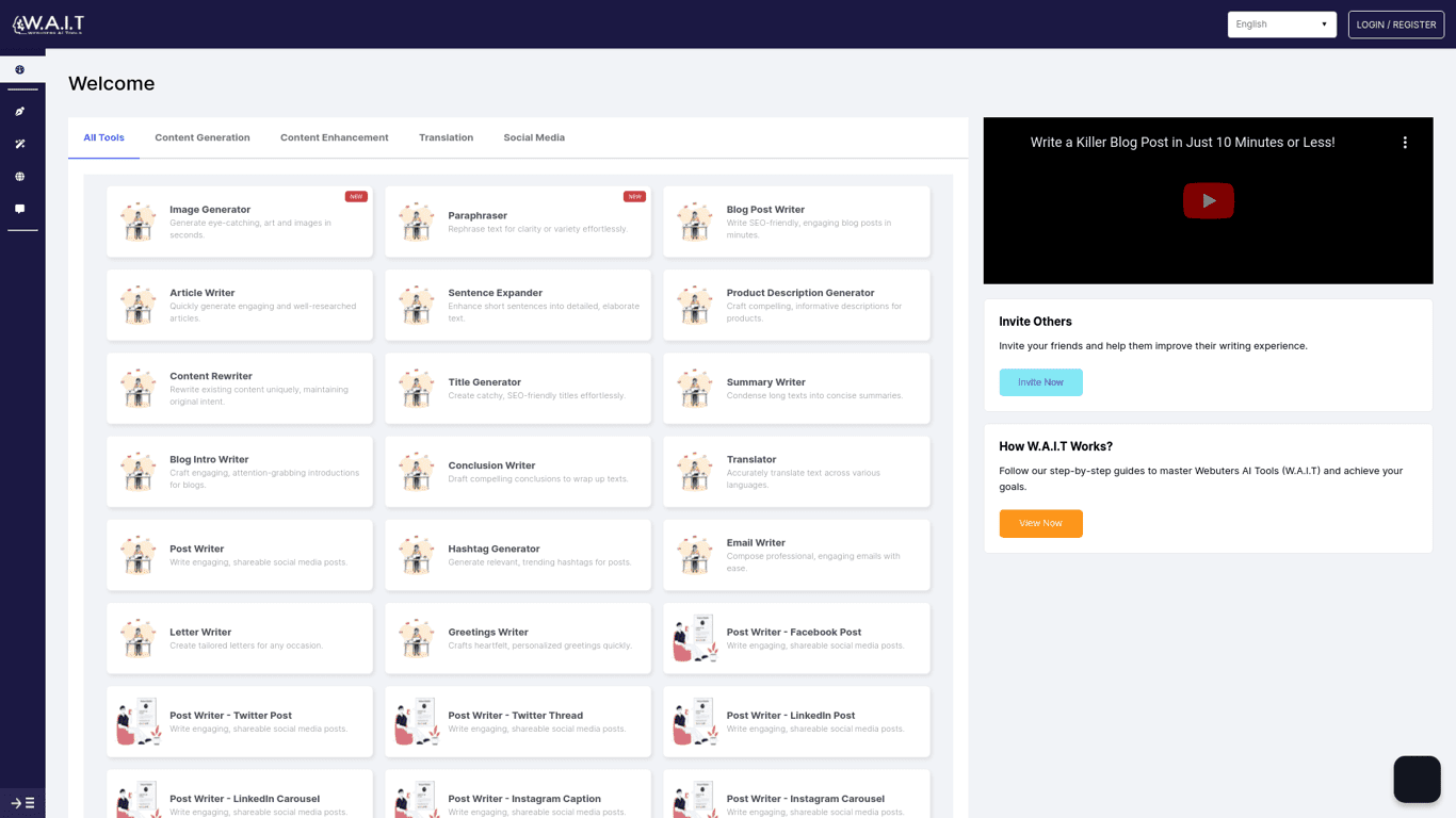 W.A.I.T (Webuters AI Tools)