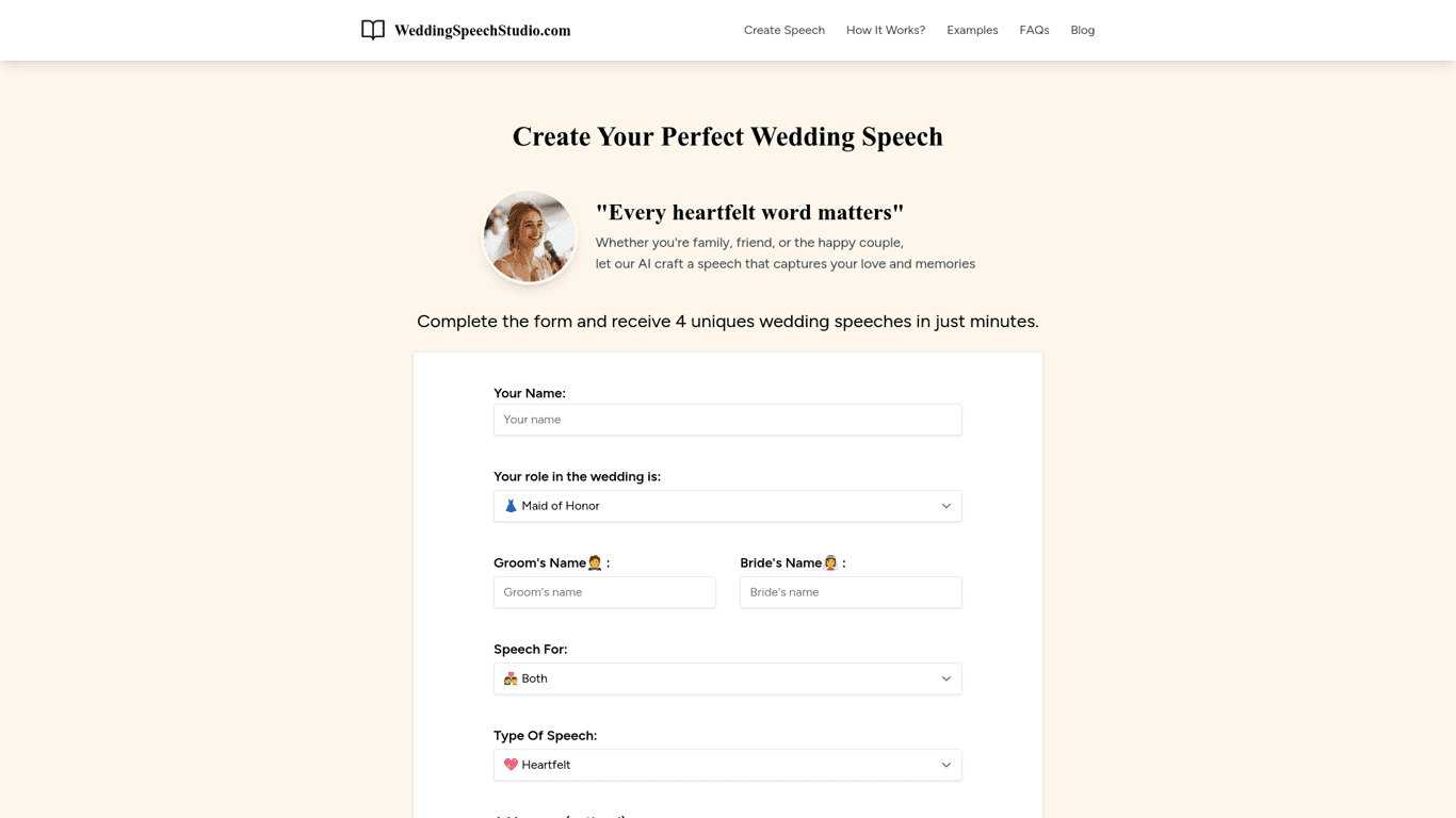 Wedding Speech Studio