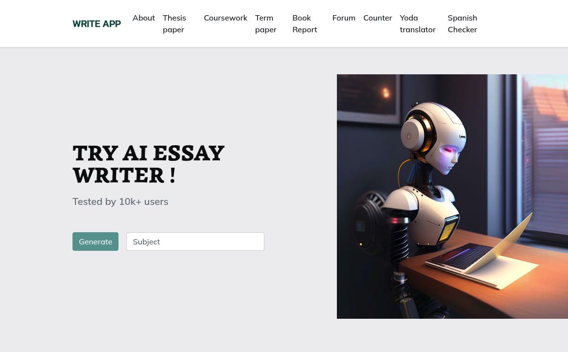 Write! App - AI Essay Writer